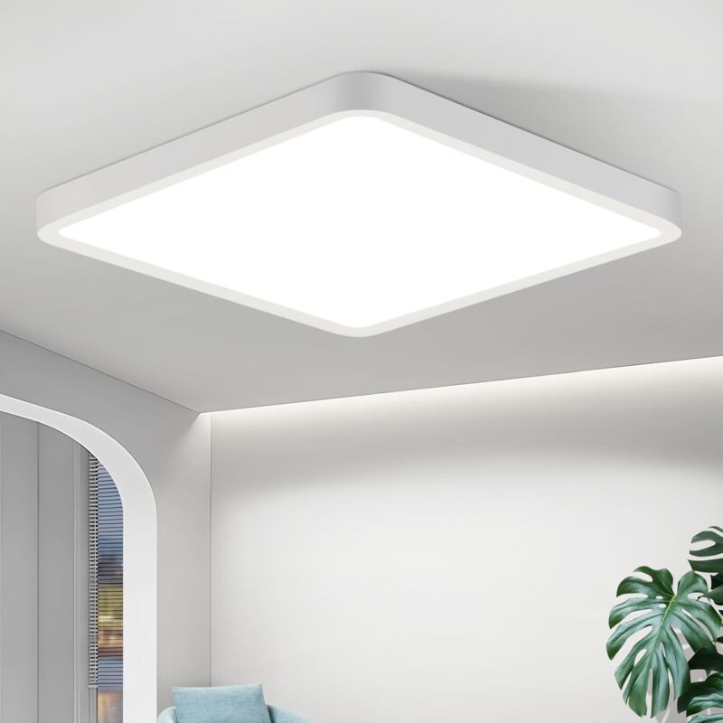foto del prodotto gbly lampada a soffitto piatta a led 23 cm lampadina per bagno bianca 18 w lampada a soffitto illuminazione da soffitto 6500 k lampadina per cucina