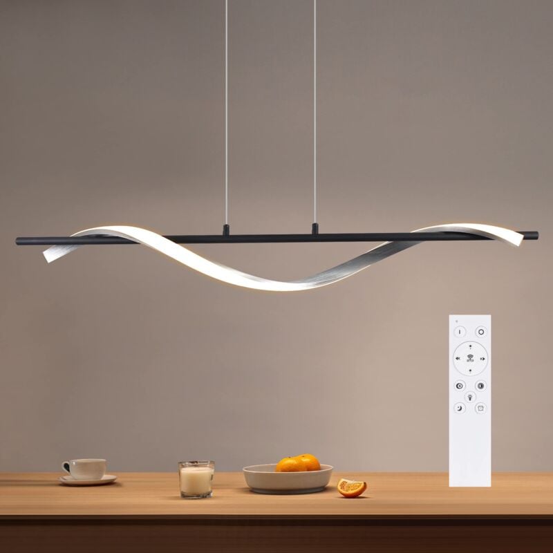 foto del prodotto gbly lampada a sospensione a led lampada a sospensione dal design moderno 22w dimmerabile con telecomando altezza 150 cm regolabile per sala da