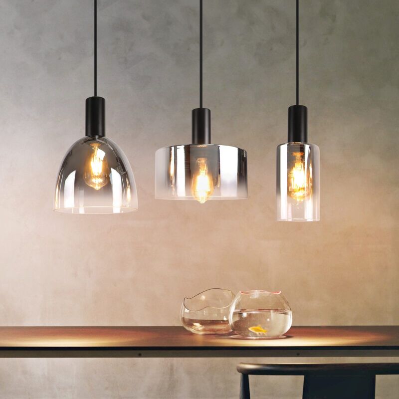 foto del prodotto gbly lampada a sospensione per sala da pranzo, 3 fiamme, e27, lampada a sospensione vintage, tavolo da pranzo, altezza regolabile, lampada a