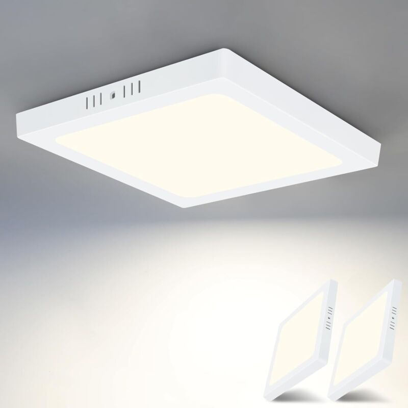 foto del prodotto gbly lampada da soffitto a led 2er lampada da bagno piatta 18w 4000k ip44 lampada moderna per camera da letto diametro 23cm lampada a led