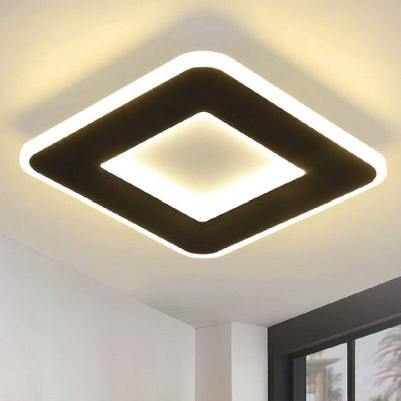 foto del prodotto gbly lampada da soffitto camera led lampada da soffitto cucina lampada da soffitto corridoio nero bianco caldo 24cm design moderno camera 23w