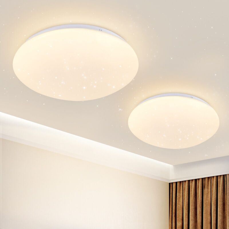 foto del prodotto gbly lampada da soffitto led, set di 2, decoro a cielo stellato, plafoniera luce bianca 3000k 16.5cm , led integrati 5w, lampadario per camera da