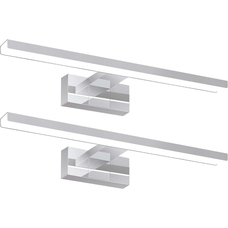 foto del prodotto gbly lampada da specchio a led 2er, lampada da armadio, applique da bagno, luce bianca neutra 4000 kelvin, 8w, impermeabile ip44, larghezza 400mm,