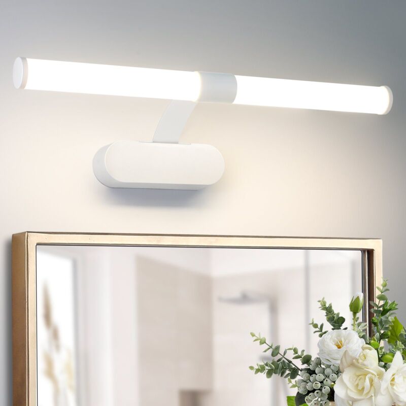 foto del prodotto gbly lampada da specchio a led 4000k bianco neutro, ip44,8w, 60cm lampada da parete moderna bianca lampada da parete impermeabile