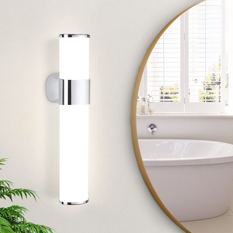 foto del prodotto gbly lampada da specchio per bagno a led lampada da parete per bagno 6w 30cm impermeabile ip44 cromo moderno bianco neutro 4000k lampada da bagno
