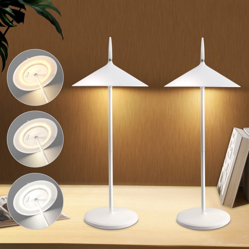 foto del prodotto gbly lampada da tavolo a batteria , luce notturna a led confezione da 2 , ricaricabile da 1800 mah, senza fili, dimmer touch, moderna luce notturna