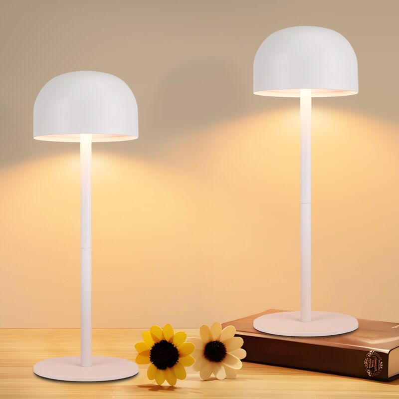 foto del prodotto gbly lampada da tavolo a led senza fili con batteria 2 lampada da tavolo regolabile in altezza dimmerabile 3000k 4500k 6000k , ricaricabile