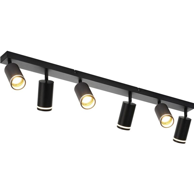 foto del prodotto gbly lampade da soffitto luce da soffitto moderna con 6 lampadine gu10 girevoli, lampada per cucina, lampada per corridoio, quadrata in metallico