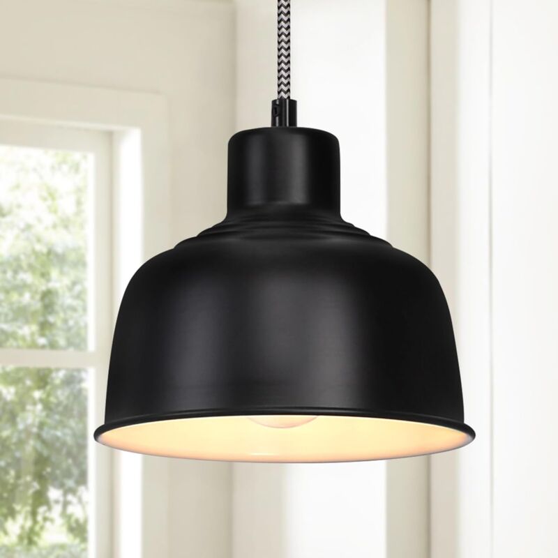 foto del prodotto gbly lampade da soffitto per tavolo da pranzo luce a sospensione con luce industriale nera, lampada retr per tavolo da pranzo, lampada a
