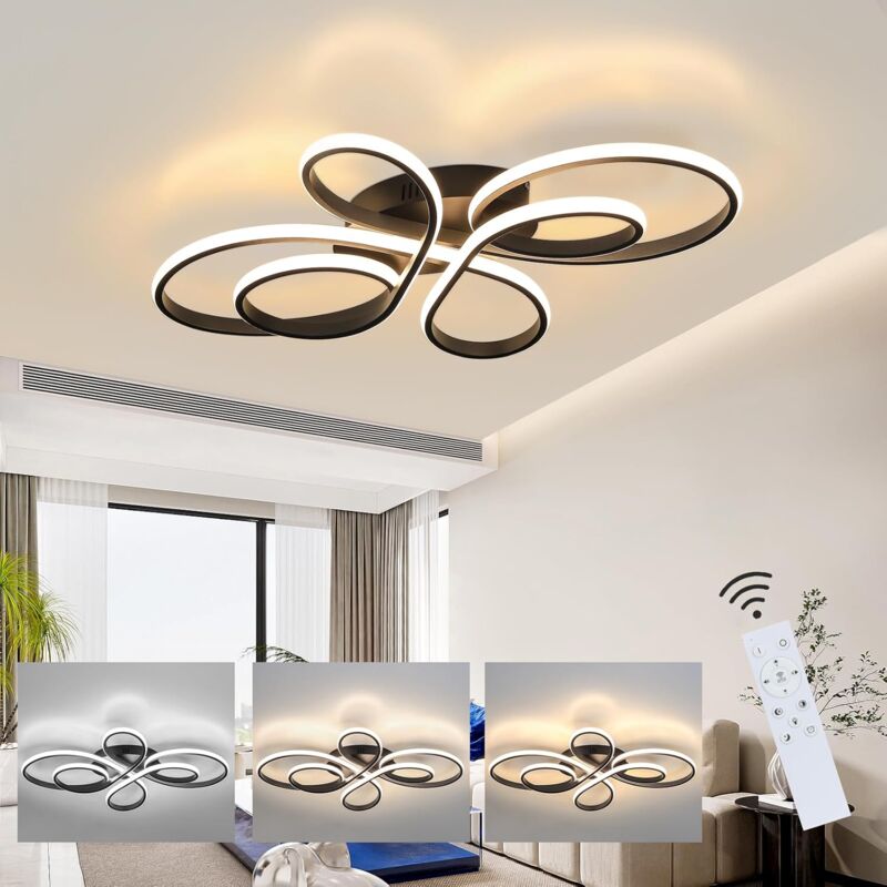 immagine 0 del prodotto gbly lampe de plafond led r glable en intensit lampe de salon de 80 cm, 78 w, moderne, lampe de chambre coucher avec t l commande, clairage de