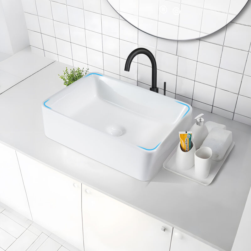 foto del prodotto gbly lavabo da appoggio bacino di vanit angolare bagno liner nano bacino appeso con effetto loto lavandino bianco 48x37x13.5cm per servizi