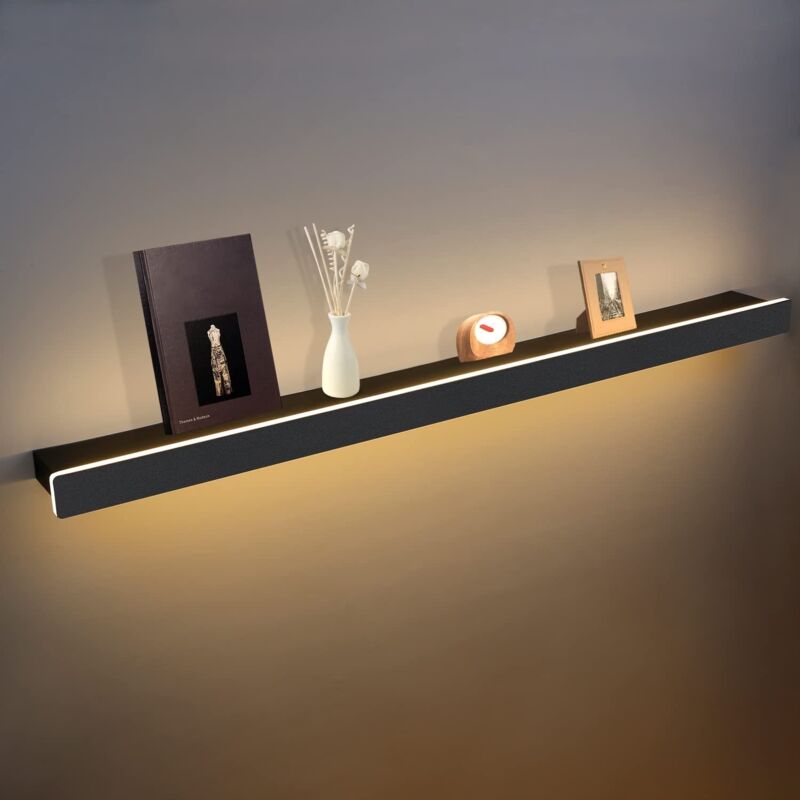 foto del prodotto gbly led lampada da parete per interni nero 100cm lungo up down hallway lampada 37w bianco caldo cucina con 3 ganci illuminazione a parete per