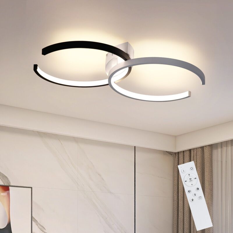 foto del prodotto gbly led plafoniera moderna per soggiorno dimmerabile con telecomando lampada da camera da letto 54 cm 37 w lampada da soggiorno di design in