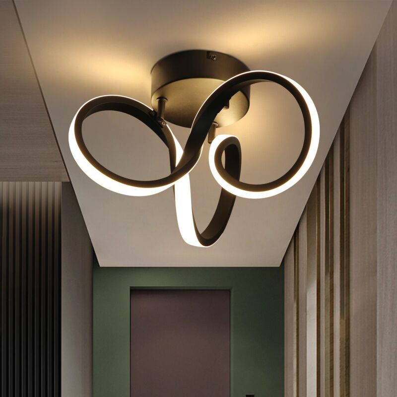 foto del prodotto gbly led soggiorno plafoniera camera da letto nero 31cm 19w interno 3000k bianco caldo per corridoio scrivania da ufficio