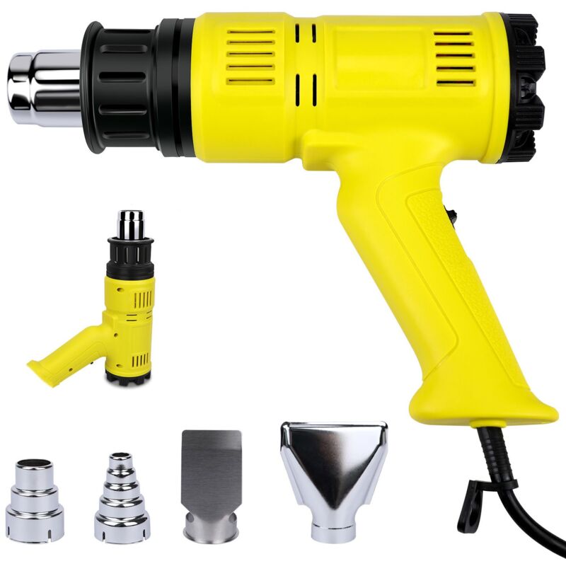 foto del prodotto gbly pistola ad aria calda 2000w con barra di regolazione della temperatura kit pistola ad aria calda 60 600 , con regolatore di temperatura,