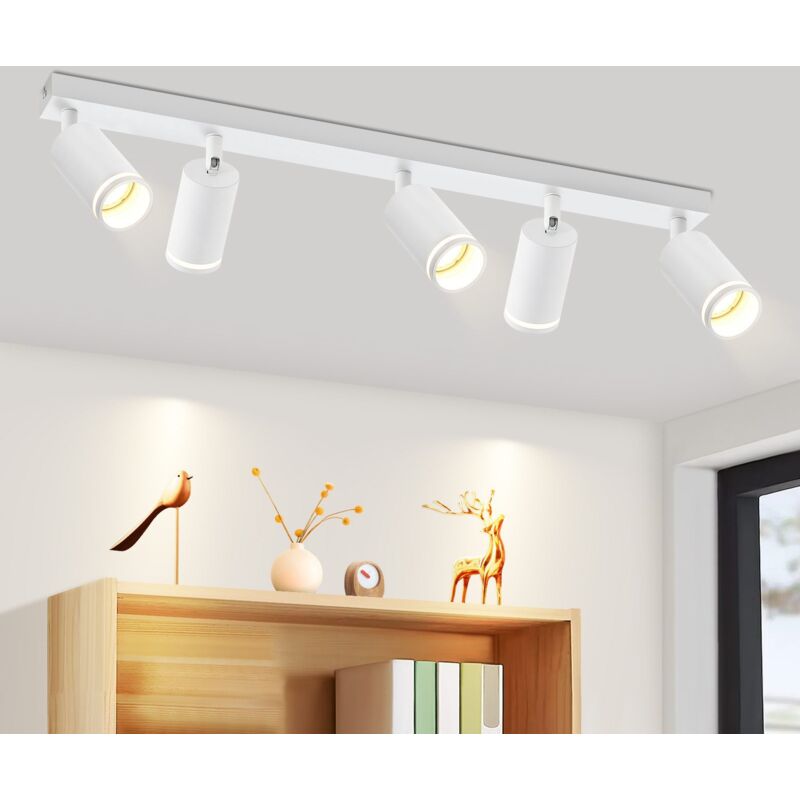 foto del prodotto gbly plafoniera a led 5 punti a soffittolampada da cucina plafoniera moderna gu10 lampada da corridoio bianca regolabile per corridoio sala da