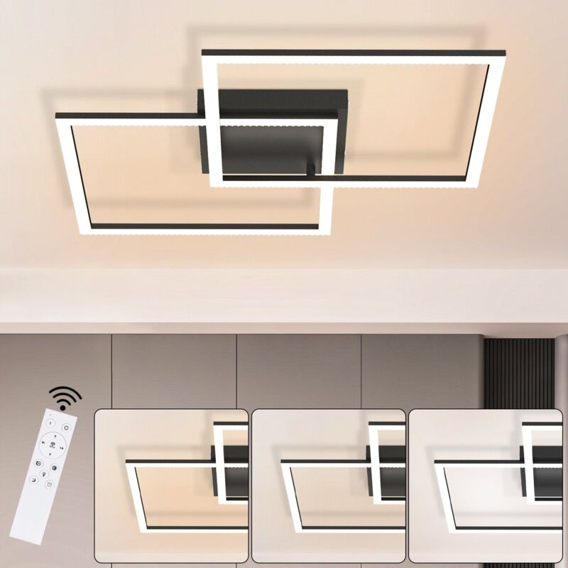 foto del prodotto gbly plafoniera a led dimmerabile lampada da tavolo da pranzo nera dimmerabile con telecomando lampada da camera da letto lampada da cucina moderna