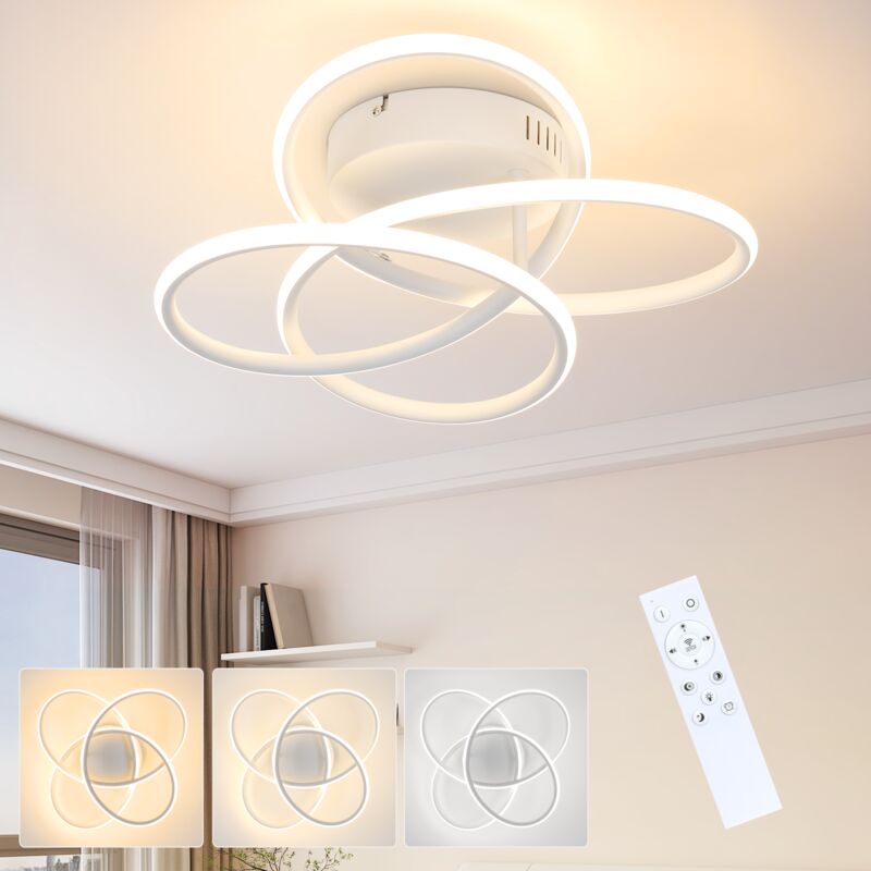 foto del prodotto gbly plafoniera a led per corridoio, design moderno nero, dimmerabile con telecomando, forma a farfalla, 36 cm, metallo, 44 w, per cucina, camera
