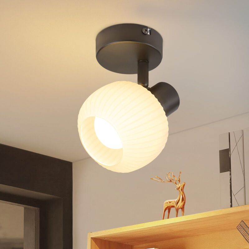 foto del prodotto gbly plafoniera da corridoio plafoniera nera spot interno vintage e14 spot da soffitto in vetro morden 350 spot pivotanti per camera da letto