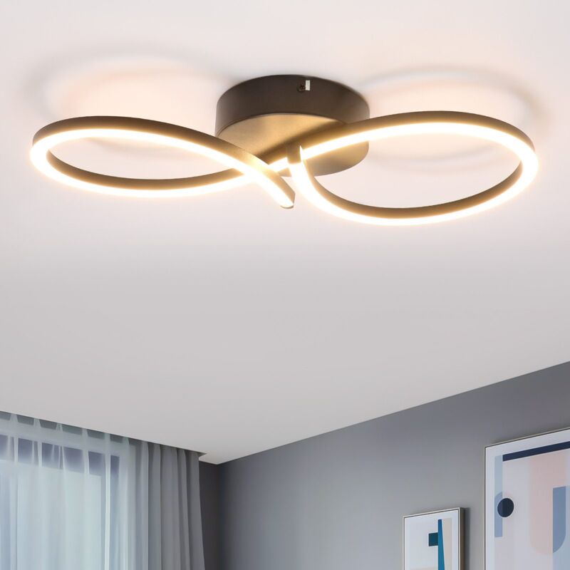 foto del prodotto gbly plafoniera led 24w lampada da salotto design creativo moderno lampada da cucina nera 3000k bianco caldo lampada da camera da letto corridoio