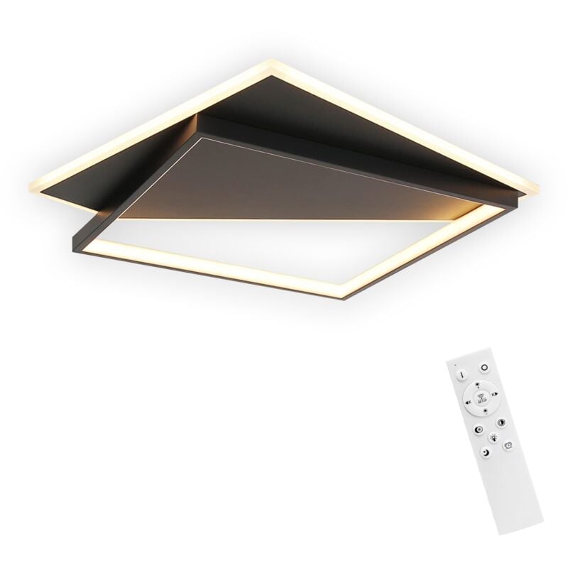 foto del prodotto gbly plafoniera led 40w dimmerabile lampada da camera da letto con telecomando nero design moderno lampada da cucina lampada da soggiorno 3200lm