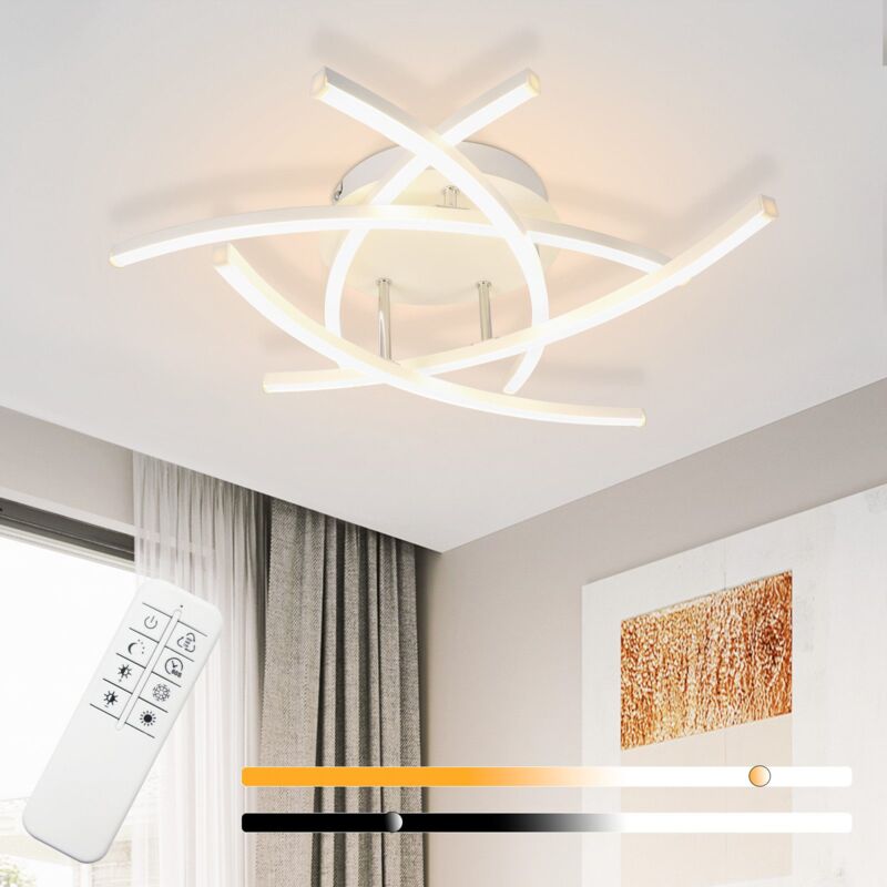 foto del prodotto gbly plafoniera led camera da letto lampada da soggiorno 32w dimmerabile design moderno lampada da camera da letto con telecomando lampada da