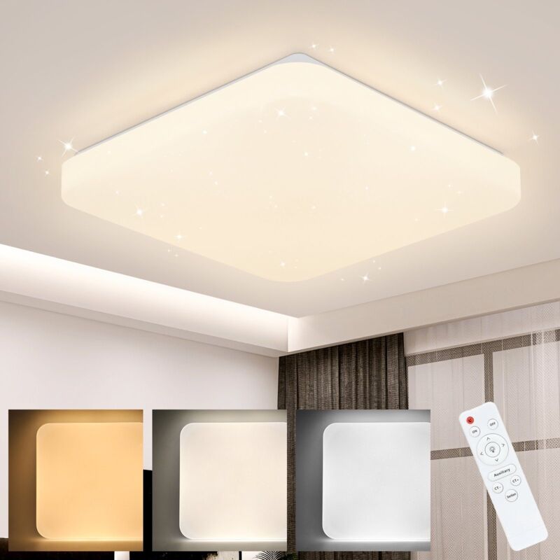 foto del prodotto gbly plafoniera led camera da letto plafoniera lampada da camera da letto dimmerabile con cielo stellato con telecomando 37w illuminazione a
