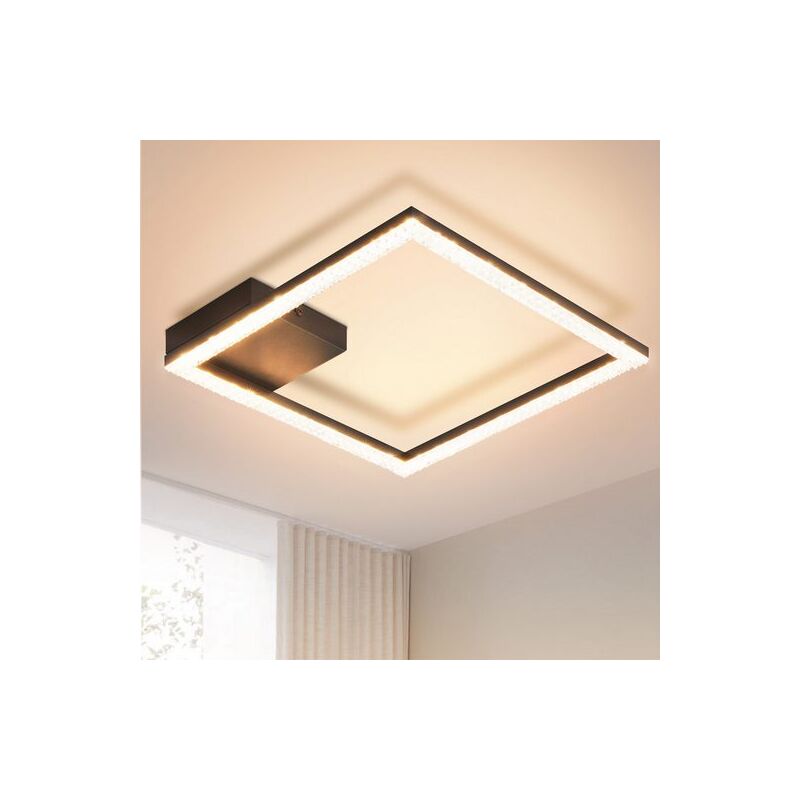 foto del prodotto gbly plafoniera led design moderno nero 12w cristallo bianco caldo lampada da soffitto per soggiorno 3000k luce lampada da soffitto moderna in
