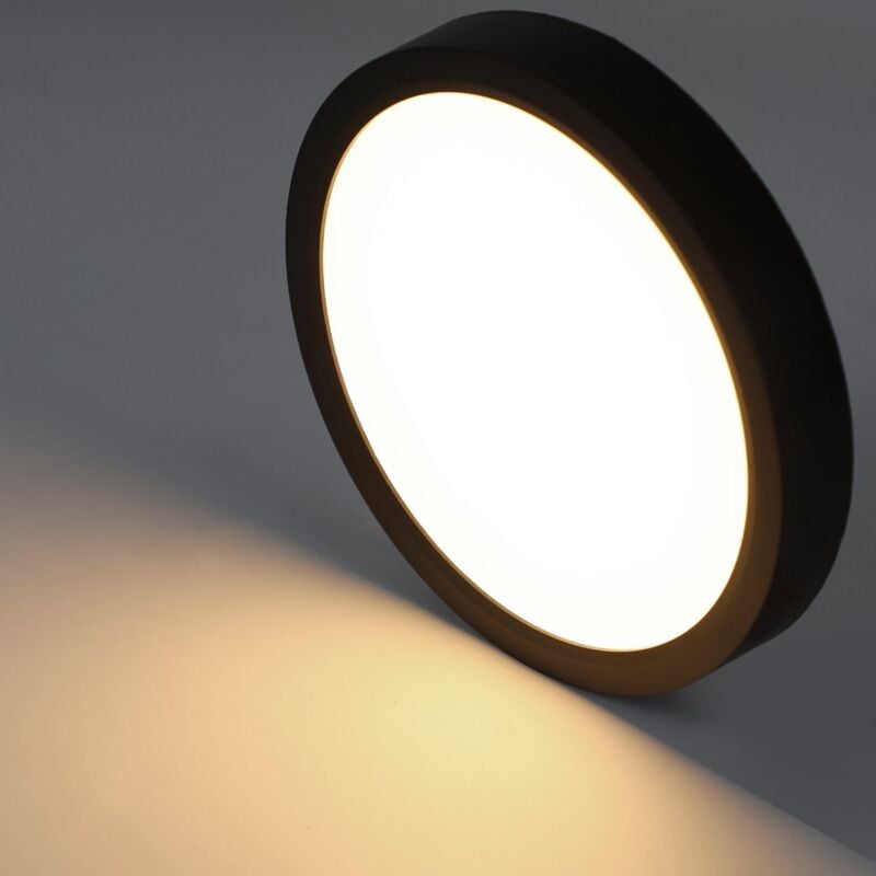 foto del prodotto gbly plafoniera led diametro 22 cm lampada da bagno piatta 15 w lampada da corridoio nera illuminazione da soffitto per cucina lampada da cucina