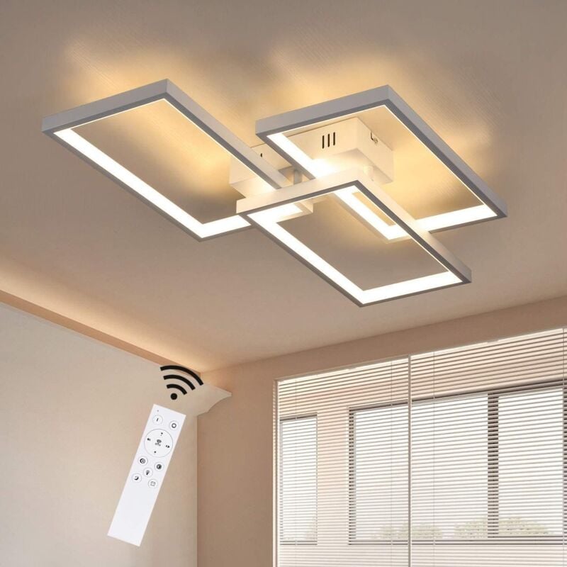 foto del prodotto gbly plafoniera led dimmerabile con telecomando 63w lampada da salotto bianca in metallo design moderno per camera da letto sala da pranzo salotto