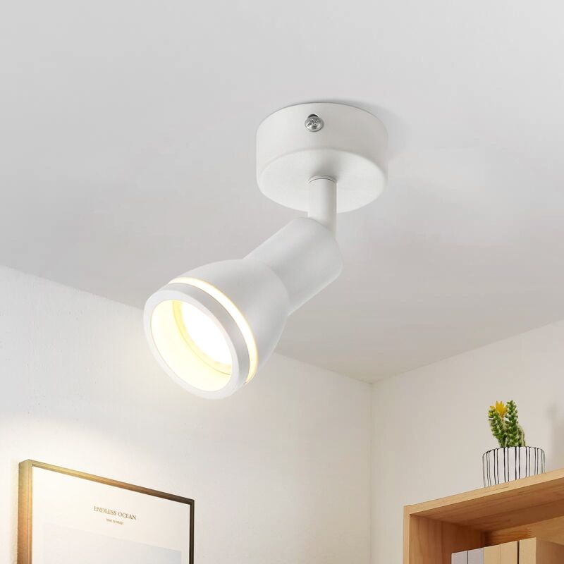 foto del prodotto gbly plafoniera led faretto da soffitto bianco gu10 orientabile in metallo per interni per soggiorno cucina camera da letto, senza lampadine