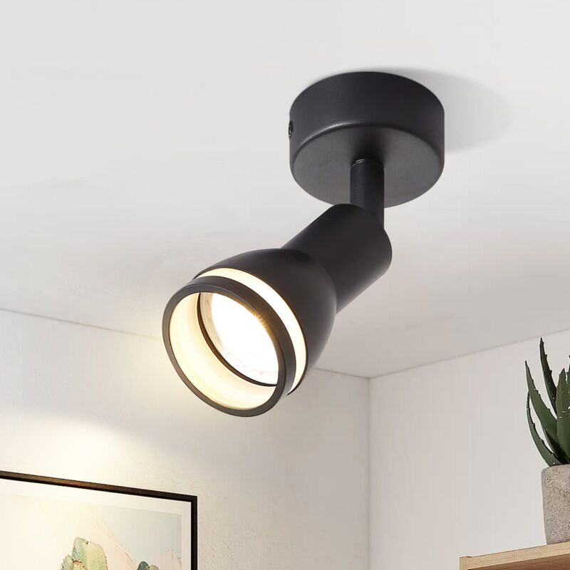foto del prodotto gbly plafoniera led faretto da soffitto nero gu10 orientabile in metallo per interni per soggiorno cucina camera da letto, senza lampadine
