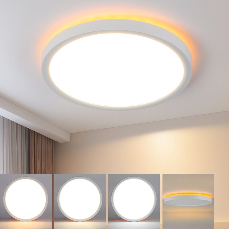 foto del prodotto gbly plafoniera led lampada da camera 22cm, lampada da bagno 18w, lampada da cucina, illuminazione del soffitto, lampada da bagno 3000k 6500k per