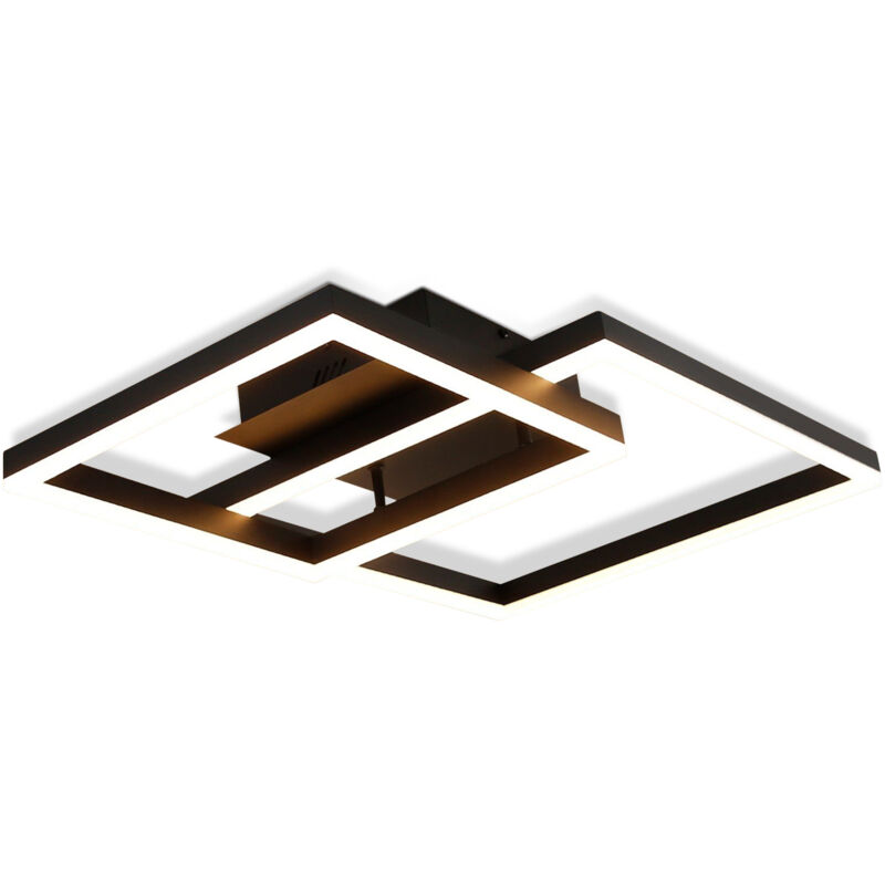 foto del prodotto gbly plafoniera led nera 61cm dimmerabile design moderno con telecomando 50w illuminazione da soffitto per camera da letto cucina ufficio sala da