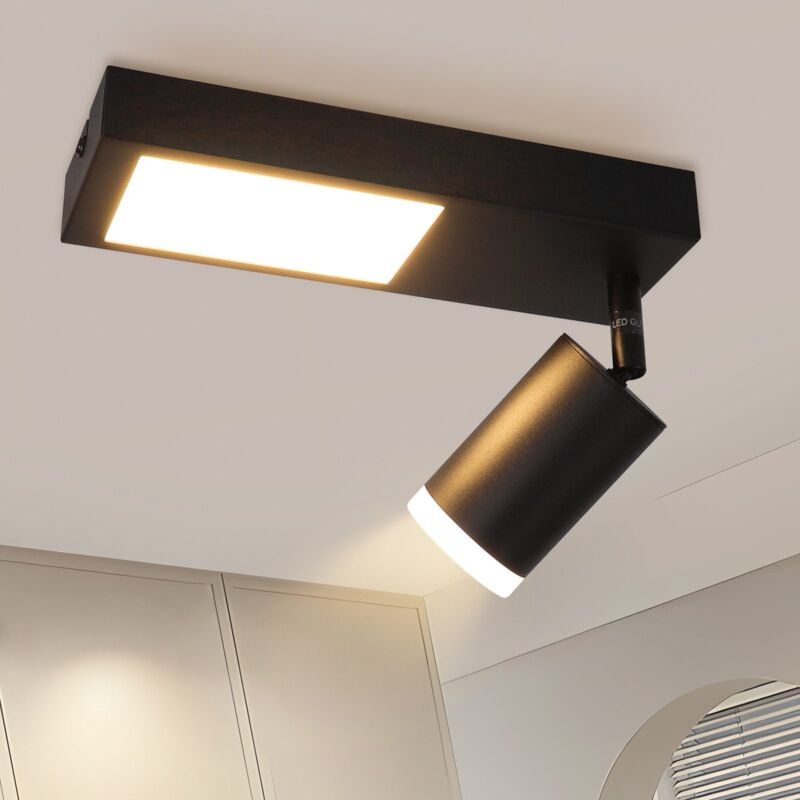 foto del prodotto gbly plafoniera led nera spot da soffitto gu10 lampada da corridoio 3000k spot da soffitto 10w applique da parete moderna interna per cucina