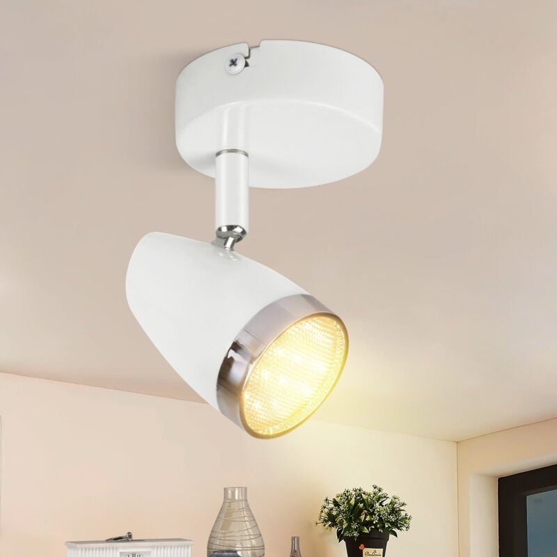 foto del prodotto gbly plafoniera led orientabile moderna, bianco 4w bianco caldo 3000 k spot da plafon orientabile a 350 per soggiorno, corridoio, cucina, sala da