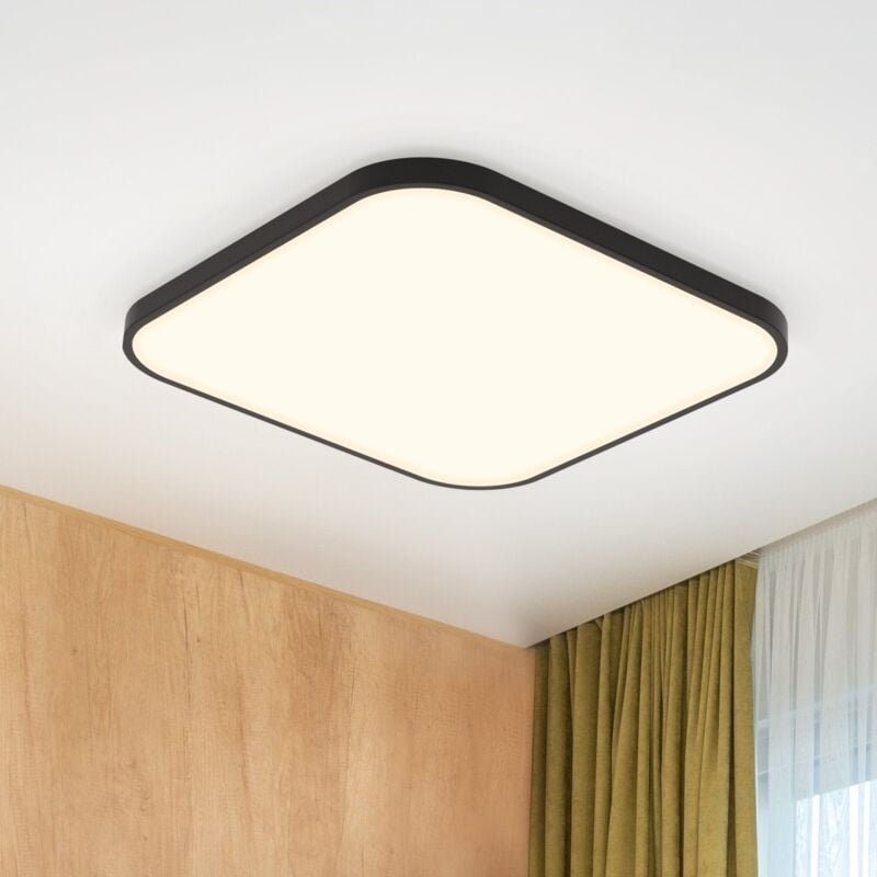 foto del prodotto gbly plafoniera led quadrata, lampada da soffitto led, nero ip44, plafoniera applicabile a bagno, soggiorno, cucina, camera da letto, corridoio,