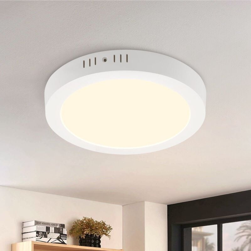 foto del prodotto gbly plafoniera led rotonda lampada da ingresso 18w plafoniera led piatta 3000k lampada da bagno moderna bianca ip44 impermeabile bianco caldo