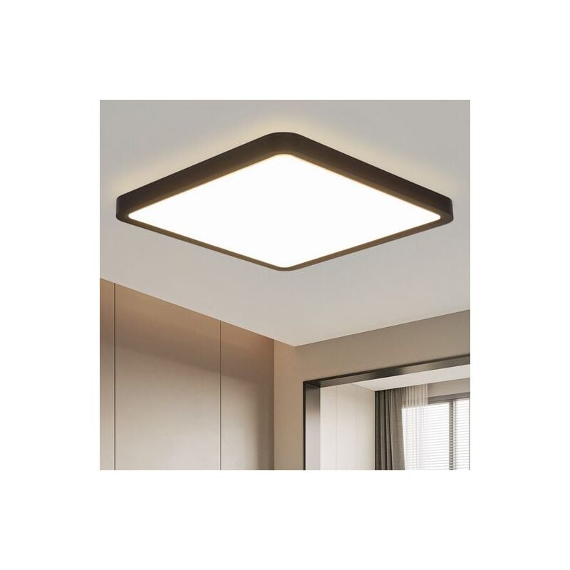 foto del prodotto gbly plafoniera led soffitto a led piatta camera letto bagno nera 23cm 18w lampada da cucina lampada da bagno angolata da soffitto ip44 lampada