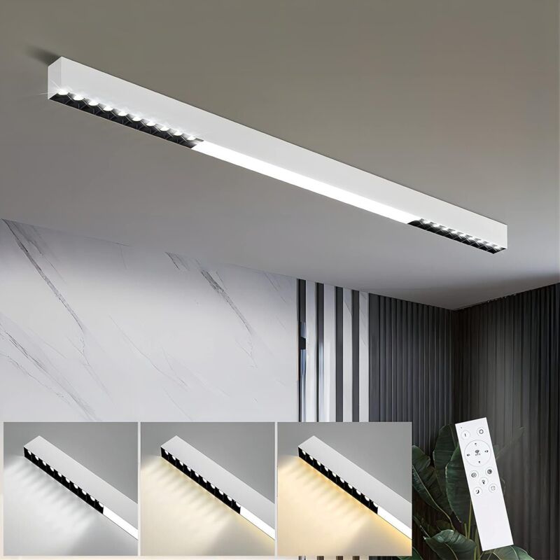 foto del prodotto gbly plafoniera led soggiorno 107cm lungo cucina lampada 32w plafoniere moderna dimmerabile con telecomando ufficio plafoniera cucina pannello