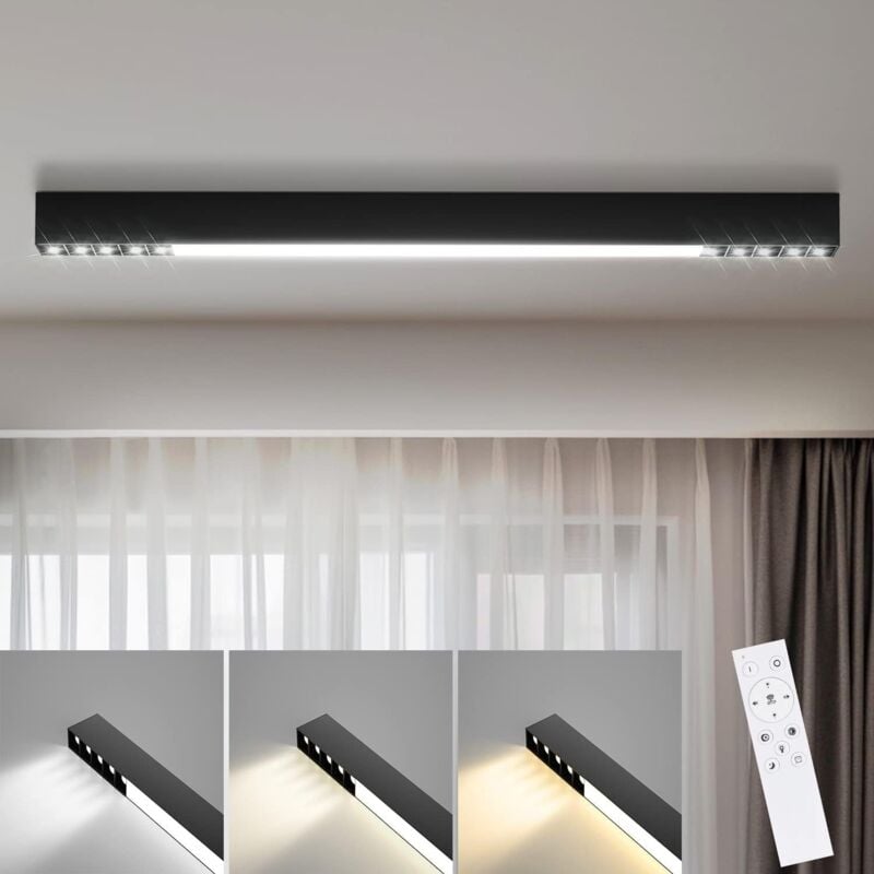 foto del prodotto gbly plafoniera led soggiorno 107cm lungo cucina lampada 33w soffitto moderna lampada da scrivania dimmerabile con telecomando cucina pannello