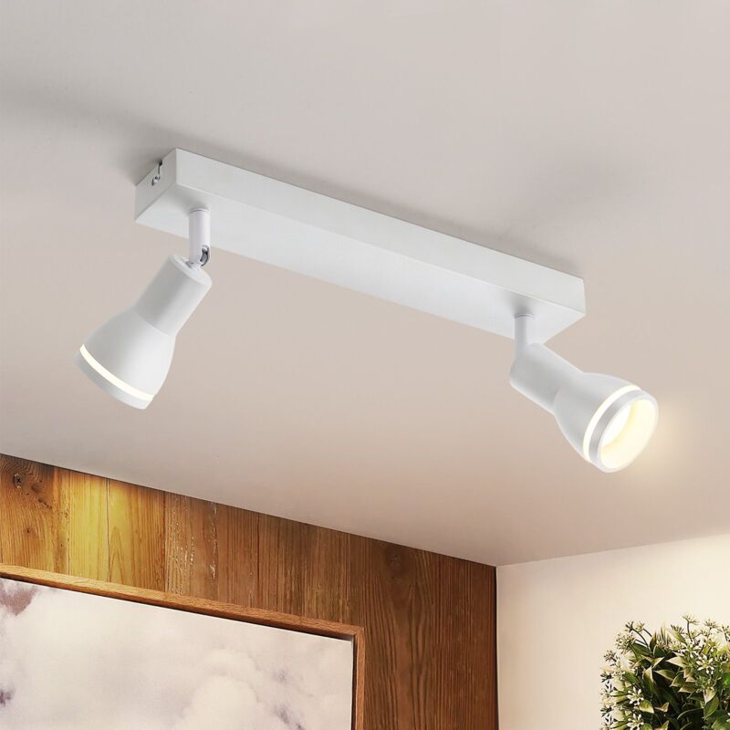 foto del prodotto gbly plafoniera led spot da soffitto corridoio bianco 2 faretti da soffitto gu10 in metallo corridoio orientabili da interno per cucina ufficio