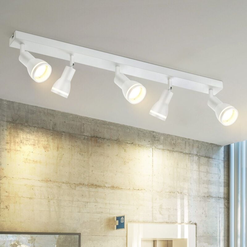 foto del prodotto gbly plafoniera led spot da soffitto corridoio bianco 5 faretti da soffitto gu10 in metallo corridoio orientabili da interno per cucina ufficio