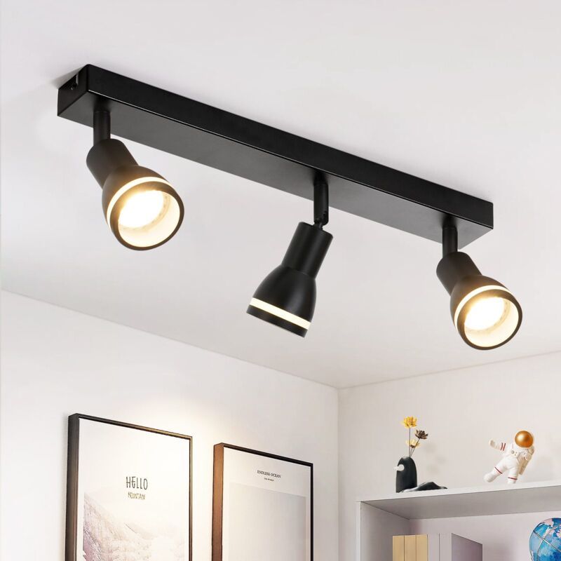 foto del prodotto gbly plafoniera led spot da soffitto corridoio nero 2 faretti da soffitto gu10 in metallo corridoio orientabili da interno per cucina ufficio