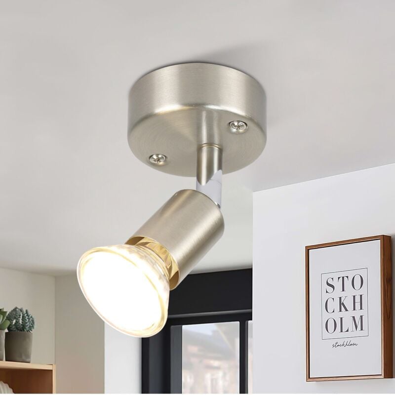 foto del prodotto gbly plafoniera led spot orientabile da soffitto gu10 spot da soffitto 1 lampadina applique da parete plafoniera da bagno cucina corridoio camera