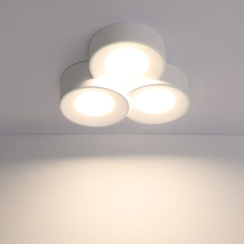 foto del prodotto gbly plafonnier incasso spot incasso bianco proiettore incasso rotondo lampada da soffitto corridoio moderno spot da soffitto 3 fiamme gx53