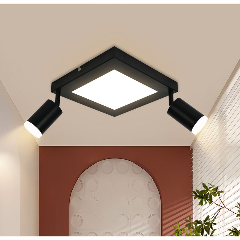 foto del prodotto gbly plafonnier led 2 spots de plafond spot de plafond gu10 plafonnier noir plafonnier chambre lampe 3000k lampe de cuisine 20w orientable pour