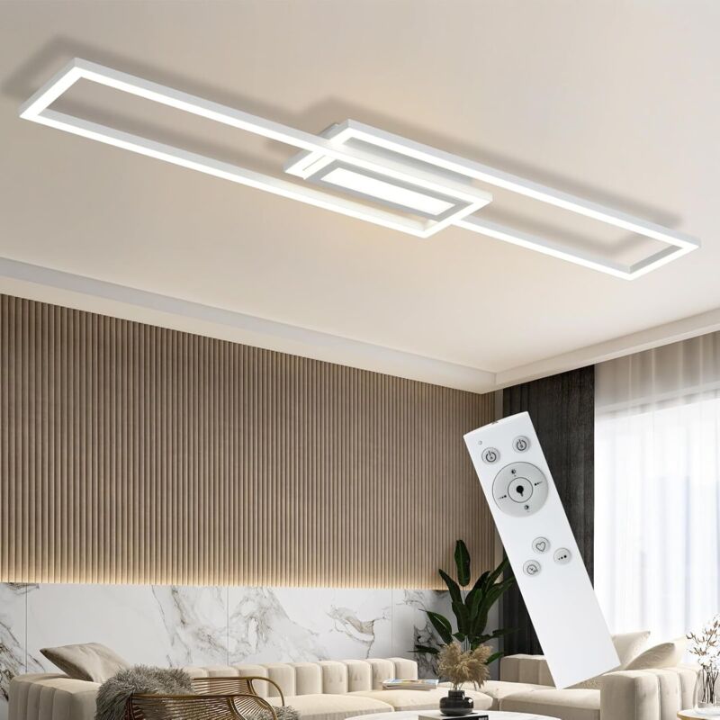 foto del prodotto gbly plafonnier led dimmable 50w lampe de plafond avec t l commande, design moderne pour salon, chambre coucher, cuisine, couloir et bureau