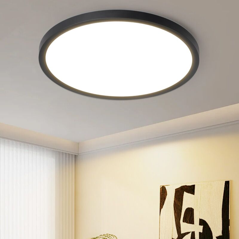 foto del prodotto gbly plafonnier led lampada da soffitto piatta 18cm lampada da bagno 15w nera illuminazione da soffitto lampada da corridoio plafoniera da bagno