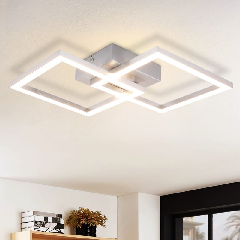 foto del prodotto gbly plafonnier led plafonnier couloir lampada da corridoio design moderno 47cm lampada da camera 3000k bianco caldo metallo argento 24w